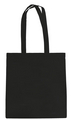 Baumwolltasche,
schwarz,
2 lange Henkel,
Qualität: ca. 160 gr.