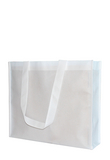 Shopperbag,
weiß,
2 Mittlere Henkel, 
Querformat,
Qualität: ca. 90 gr.
