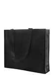 Shopperbag,
schwarz,
2 Mittlere Henkel, 
Querformat,
Qualität: ca. 90 gr.