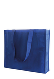 Shopperbag,
royalblau,
2 Mittlere Henkel, 
Querformat,
Qualität: ca. 90 gr.