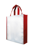 Shopperbag,
weiß/rot,
2 kurze Henkel,
Qualität: ca. 90 gr.