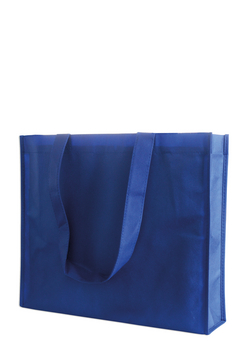 Shopperbag,
royalblau,
2 Mittlere Henkel, 
Querformat,
Qualität: ca. 90 gr.